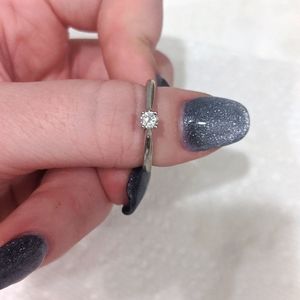 Diamond Sterling silver ring size 7